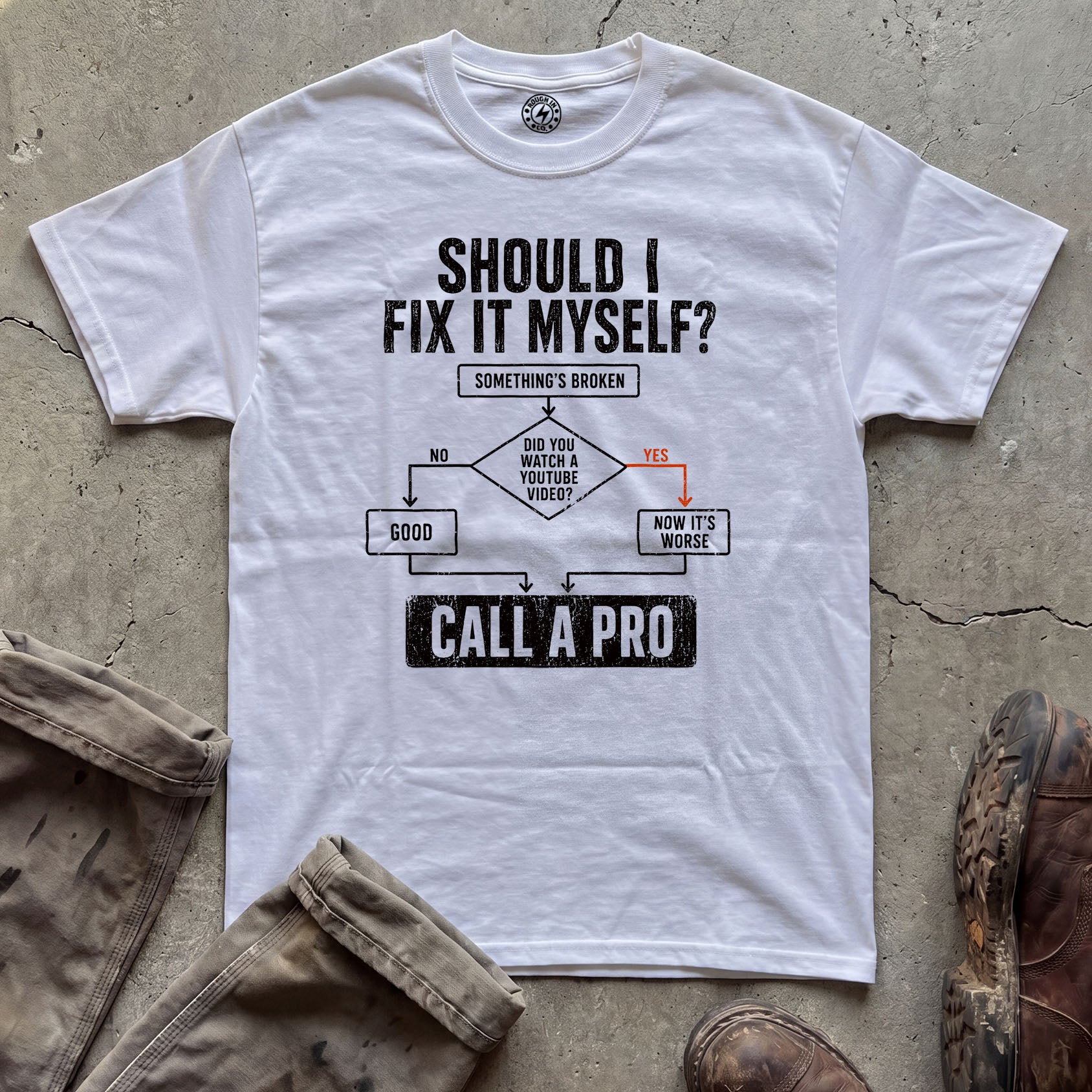 Should I Fix It Myself Flowchart T-Shirt