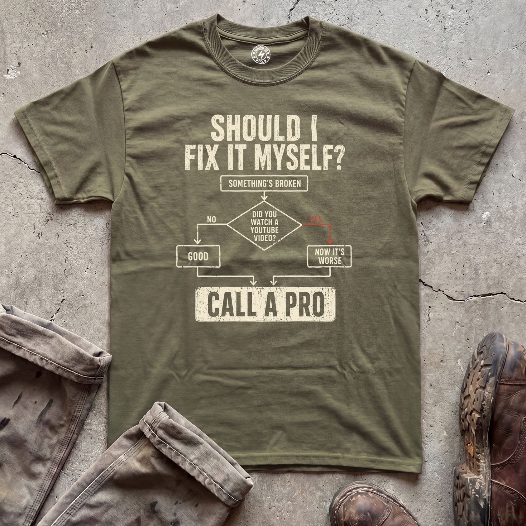 Should I Fix It Myself Flowchart T-Shirt