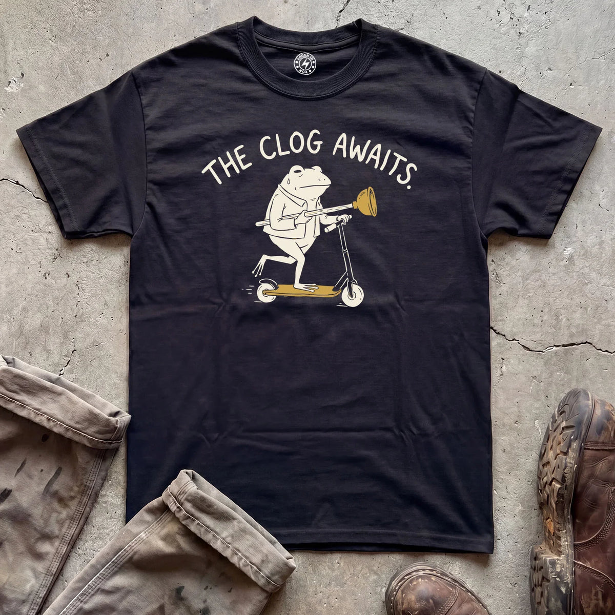 The Clog Awaits Frog Scooter T-Shirt
