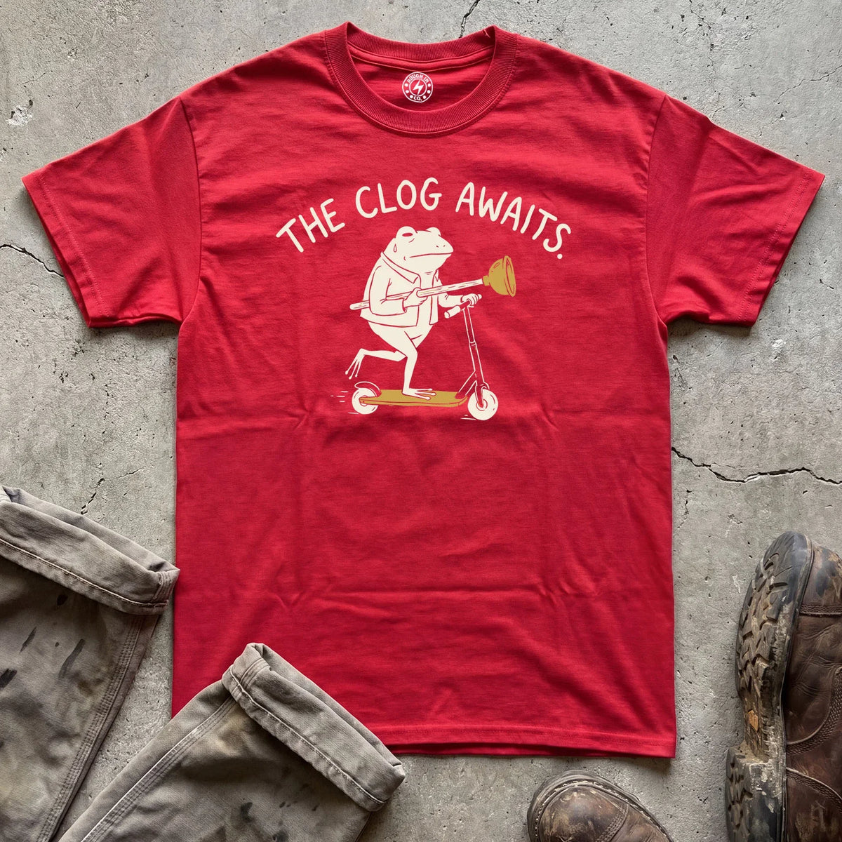 The Clog Awaits Frog Scooter T-Shirt