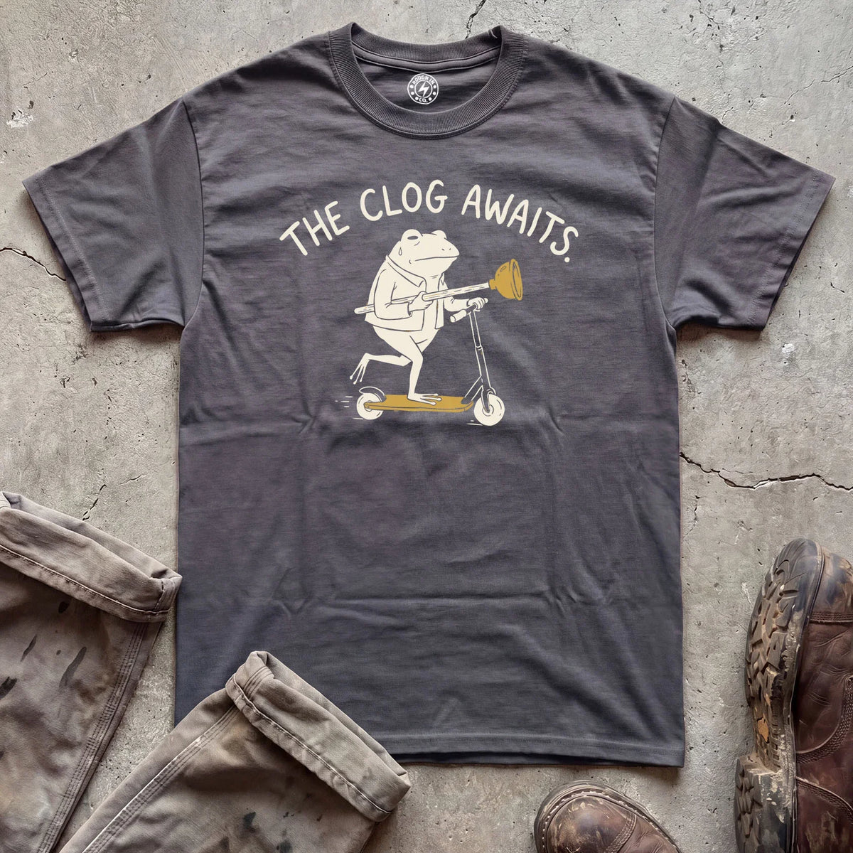 The Clog Awaits Frog Scooter T-Shirt