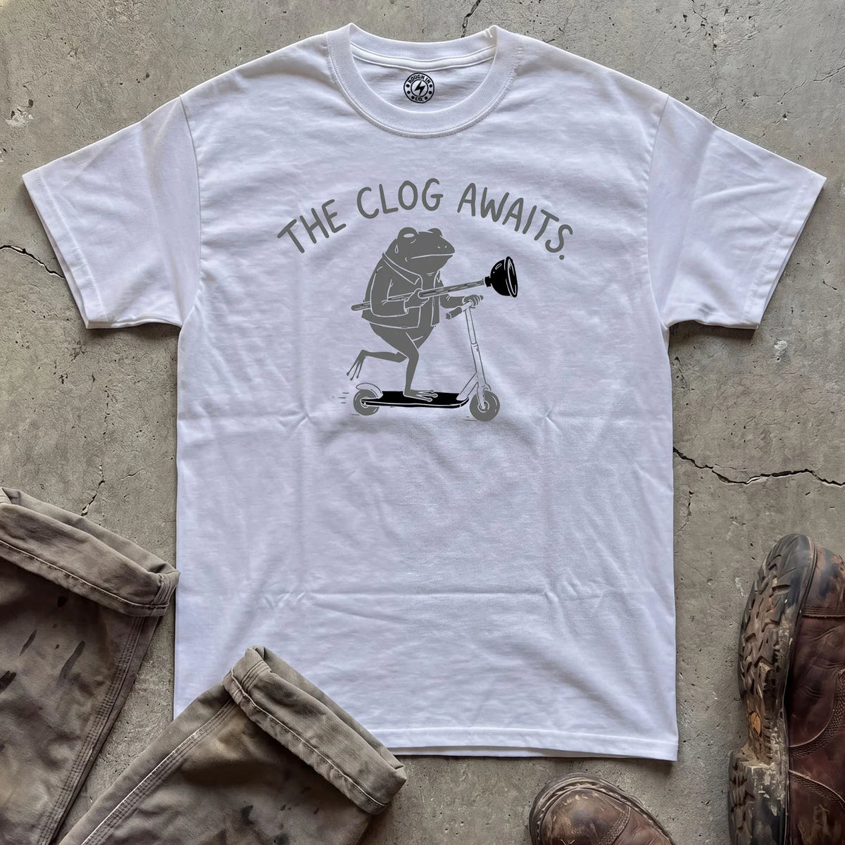 The Clog Awaits Frog Scooter T-Shirt