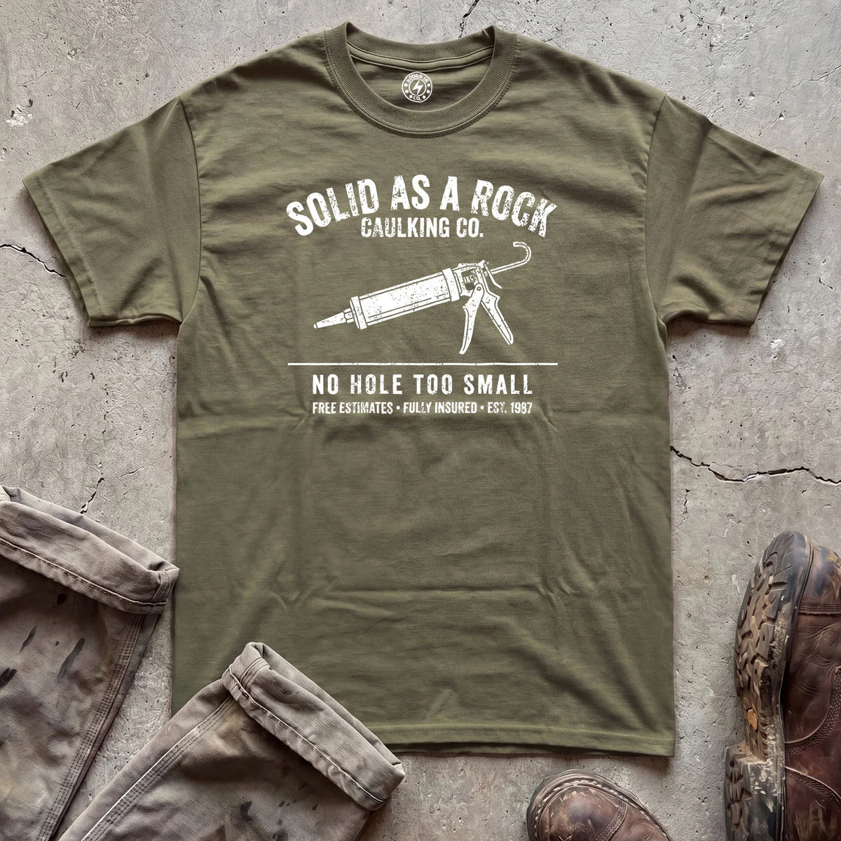 Caulking Co. Solid As A Rock T-Shirt