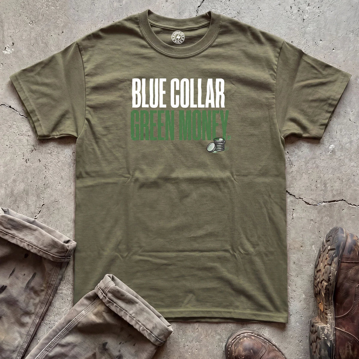 Blue Collar Green Money T-Shirt