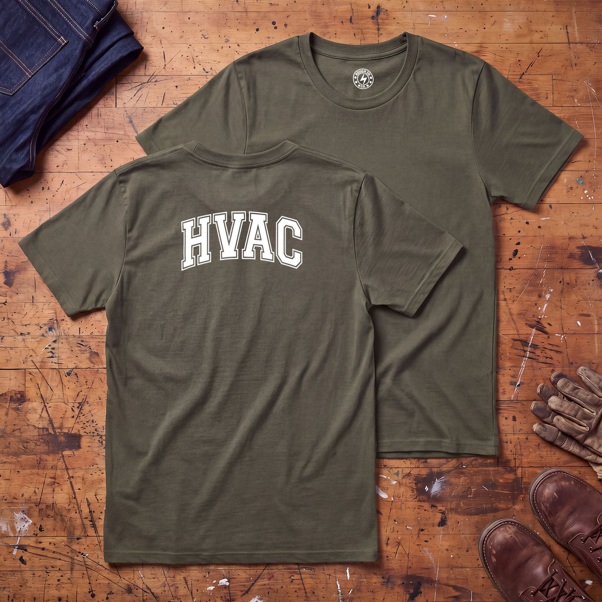 HVAC Varsity T-Shirt - Printed on Back