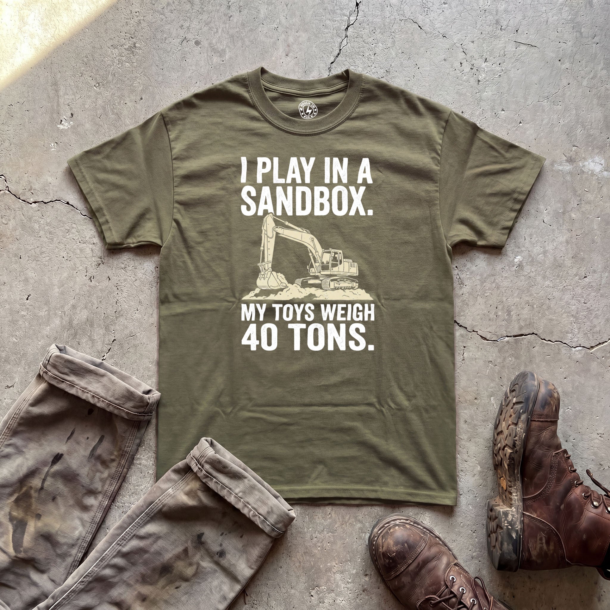 I Play In A Sandbox Excavator T‑Shirt